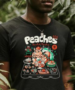 Bowser dreaming of a date with Princess Peach Peaches out of his shell game shirt