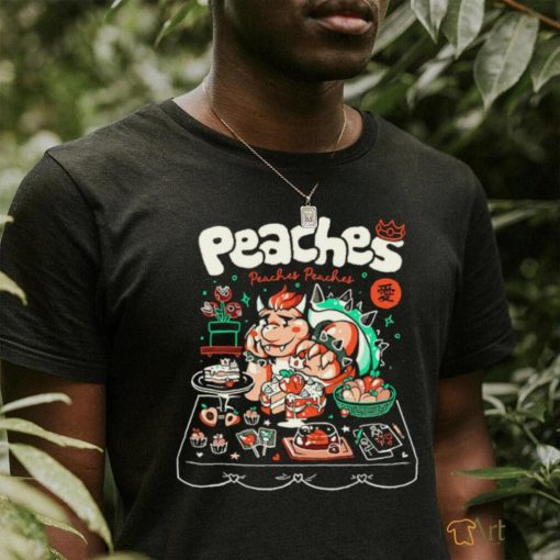 Bowser dreaming of a date with Princess Peach Peaches out of his shell game shirt