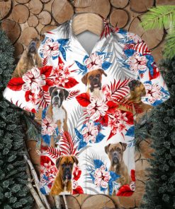 Boxer Hawaiian Shirt, Dog Summer Aloha Shirt