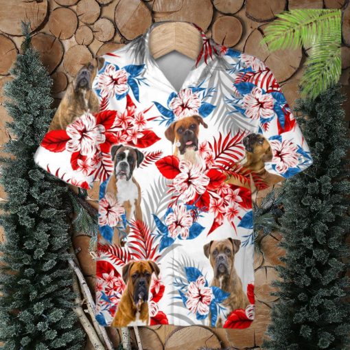 Boxer Hawaiian Shirt, Dog Summer Aloha Shirt