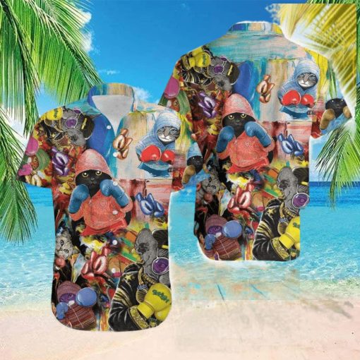 Boxing Cats Cute Hawaiian Shirt