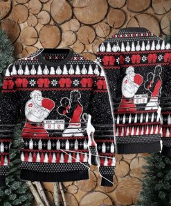 Boxing Lovers Gift Santa And Krampus Ugly Christmas Sweater Xmas Christmas Gift 3D Sweater