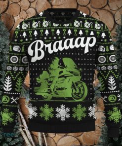 Braaap Gold Wing Sweater Elf Motorcross Gift Fans For Men And Women Christmas Holidays