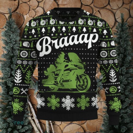 Braaap Gold Wing Sweater Elf Motorcross Gift Fans For Men And Women Christmas Holidays