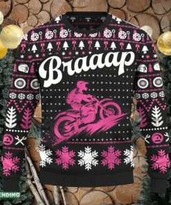 Braaap Hill Climb Motobike Ugly Christmas Sweater New Pattern Motorcross Holidays Gift Fans