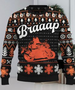 Braaap Ninja ZX 6R Knitted Motorcross Sweater Gift Fans For Men And Women Christmas