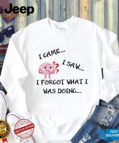 Brain I came I saw I forgot what I was doing shirt