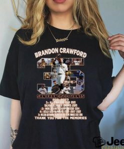 Brandon Crawford San Francisco Giants 2011 – 2023 Thank You For The Memories T Shirt