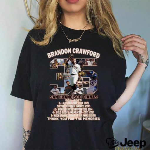 Brandon Crawford San Francisco Giants 2011 – 2023 Thank You For The Memories T Shirt