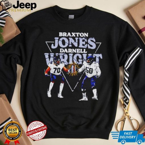 Braxton Jones And Darnell Wright Chicago Bookends Football Shirt