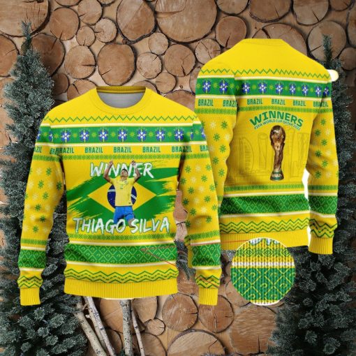 Brazil – Thiago Silva Winners Christmas Ugly Sweater