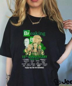 Breaking Bad 15th anniversary 2008 2023 signature thank you for the memories movie shirt