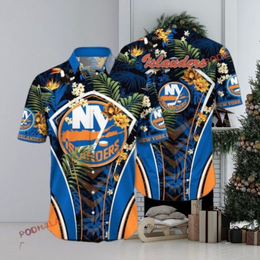 Bright Aloha Style New York Islanders Hawaiian Shirt