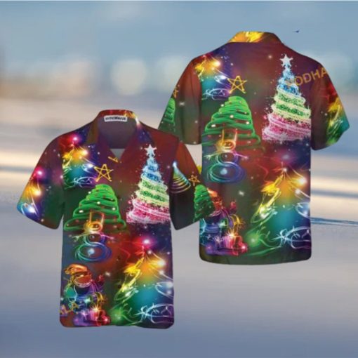 Bright Night & Merry Xmas Hawaiian Shirt, Funny Christmas