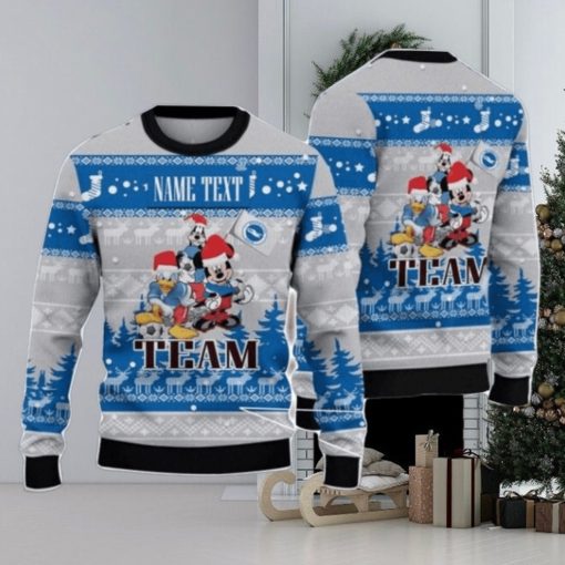 Brighton Hove Albion FC Disney Team Custom Name Ugly Christmas Sweater