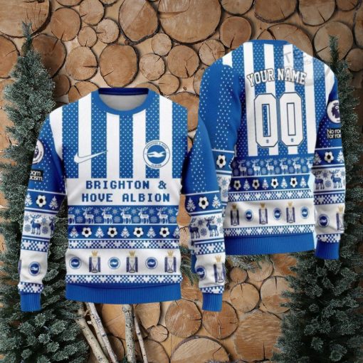 Brighton Hove Albion Ugly Christmas 3D Christmas Ugly Sweater Gift For Chirstmas