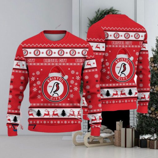 Bristol City Resort Efl Logo Team Ugly Christmas Sweater For Fans Gift Unisex Sweatshirt