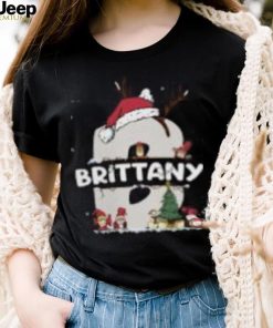 Brittany Christmas Brittany Name funny Xmas Unisex Poly Cotton T Shirt