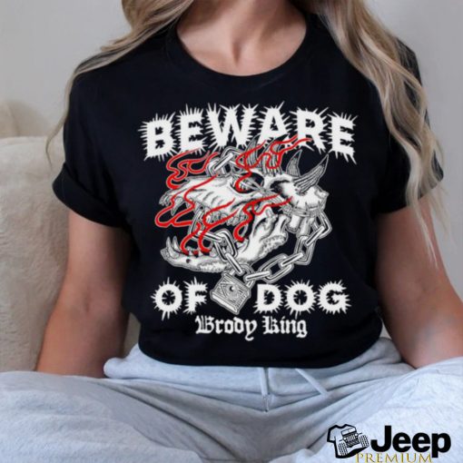 Brody King skull beware of dog shirt