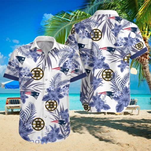 Bruins Patriots Hawaiian Shirt Best Gift For Fans Men And Women hawaiian shirt