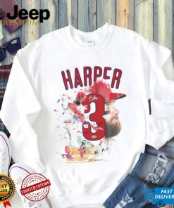 Bryce Harper Philadelphia Phillies Autographed Fanatics Authentic Cream Nike Authentic Jersey   Art by David Arrigo shirt