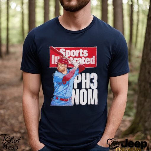 Bryce Harper Sports Illustrated And Philadelphia PH3NOM WHT Baseball Shirt