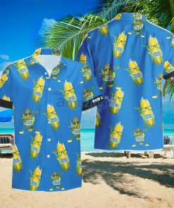 Bud Light Beer Funy Corn Aloha Hawaiian Shirt And Shorts Summer Gift FEHA4EnY1a