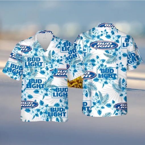 Bud Light Beer Hawaiian Shirt Flower Pattern Beer Lovers Gift