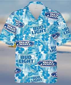 Bud Light Beer Hawaiian Shirt Tropical Flower Pattern All Over Print