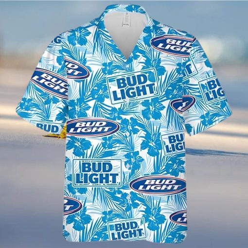 Bud Light Beer Hawaiian Shirt Tropical Flower Pattern All Over Print