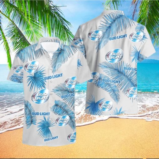 Bud Light Beer Palm Leaves Tropical Hawaiian Shirt And Shorts Unique Summer Gift