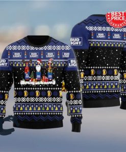 Bud Light Beer Reindeer Snowflake Christmas Ugly Sweater