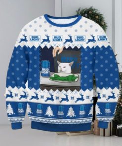 Bud Light Cat Meme Christmas Ugly Sweater