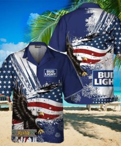 Bud Light Fourth Of July Eagle Hawaiian Shirt For Men And Women Gift Hawaiian Beer