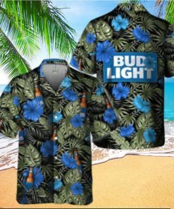 Bud Light Hawaiian Shirt Aloha Shirt Bud Light Beer Tropical Flowers