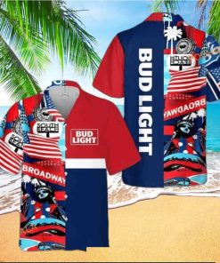 Bud Light Hawaiian Shirt July 4th Independence Day Broadway South Beach