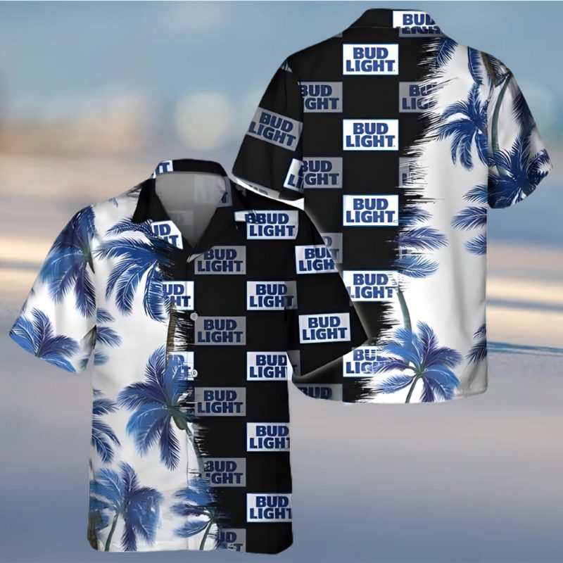 Bud Light Hawaiian Shirt Palm Trees Beer Gift For Beach Lover