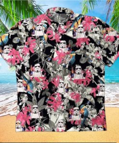 Bud Light Hawaiian Shirt Stormtrooper Pink Flower