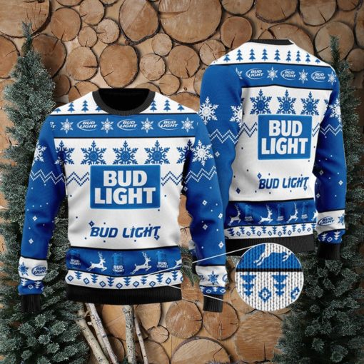 Bud Light Knitted 3D Sweater Gift For Xmas