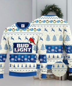 Bud Light Reindeer Snowy Night Ugly Sweater, Christmas Gift Apparel, Merry Ugly Christmas Sweater