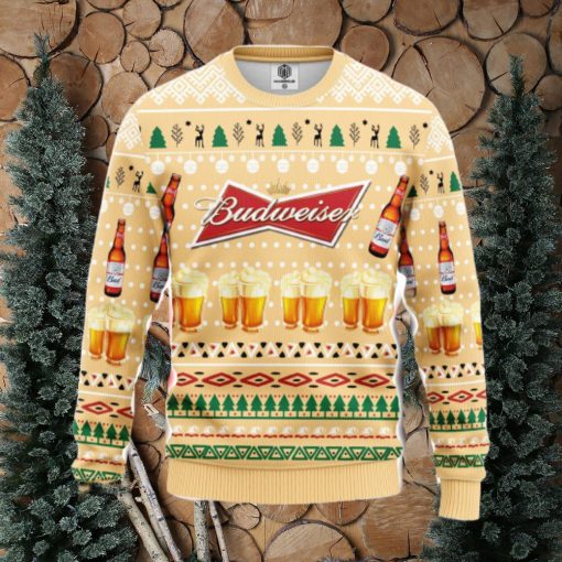 Budweiser Beer Ugly Christmas Sweater Amazing Gift Men And Women Christmas Gift