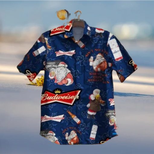 Budweiser Beer & Xmas Cheer Hawaiian Shirt, Funny Xmas Gifts