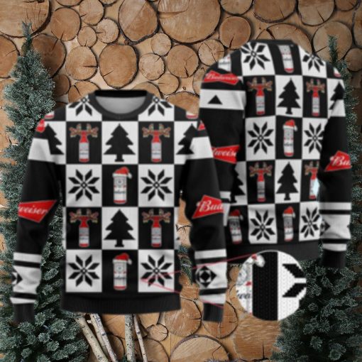 Budweiser Funny Beer Christmas Sweater Black Gift For Men And Women