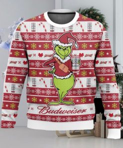 Budweiser Grinch All Over Printed Ugly Christmas Sweater 2023 Christmas Gift Ideas Holiday Gift