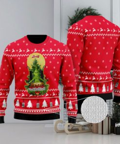 Budweiser Grinch Snow Ugly Christmas Sweater, Ugly Sweater Apparel