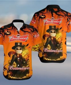 Budweiser Hawaiian Shirt Halloween Jack Skellington