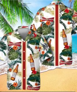 Budweiser Hawaiian Shirt Tropical Summer Flowers Beer Gift For Beach Lovers