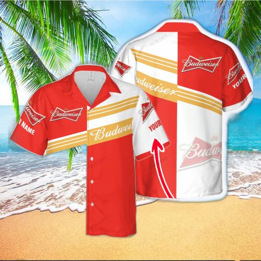 Budweiser Luau Custom Name Design Hawaiian Shirt For Men And Women Gift Beach