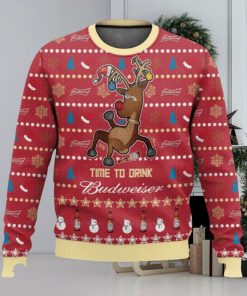 Budweiser Reindeer Time To Drink Ugly Christmas Sweater