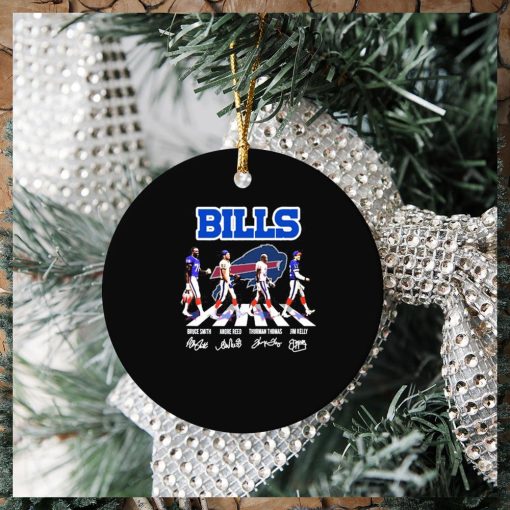 Buffalo Bills Abbey Road Bruce Smith Andre Reed Thurman Thomas And Jim Kelly Signatures Ornament Christmas